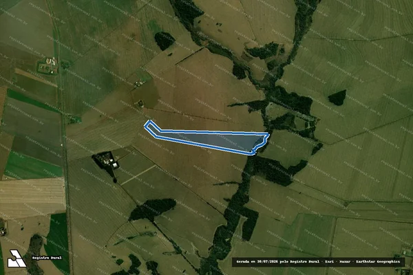 Imagem de satélite de Faz. Rincão do Potreiro do Passo Velho - Parcela 1 em Laguna Carapã - MS