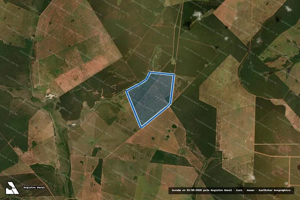 Imagem de satélite de FAZENDA SANTA ANGÉLICA II - GLEBA A em Ribas do Rio Pardo - MS
