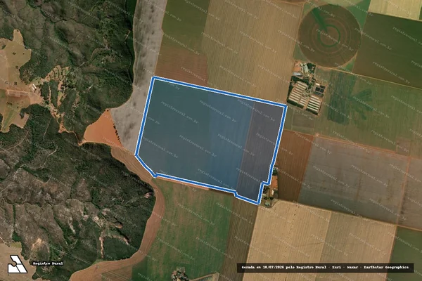Imagem de satélite de Fazenda Ouro Verde - Parte 1 em Presidente Olegário - MG