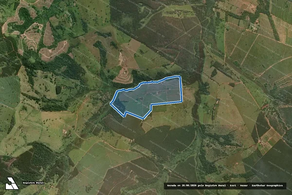 Imagem de satélite de Fazenda Água da Onça - Gleba 01 em Piratininga - SP