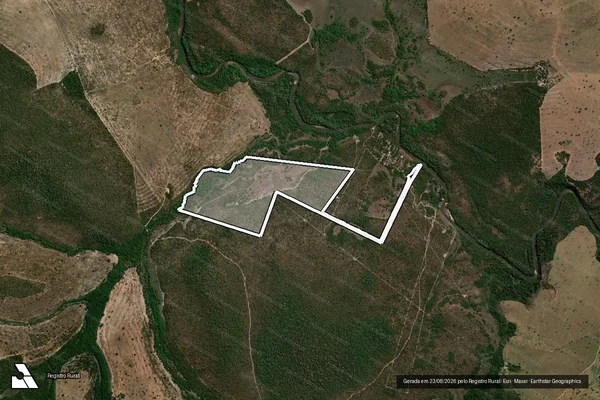 Imagem de satélite de Fazenda Rio Verde, lugar denominado Buriti Alto - Gleba 01 em Serranópolis - GO