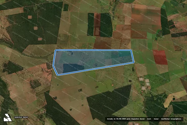 Imagem de satélite de FAZENDA MEDIANEIRA - Parcela 1 em Sidrolândia - MS