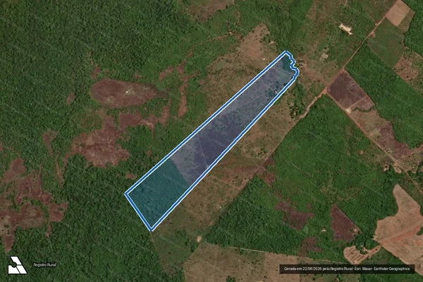 Imagem de satélite de P.A P. JOSIMO TAVARES ? LOTE 460 ? SETOR MALICIA - Parte 1 em Conceição do Araguaia - PA