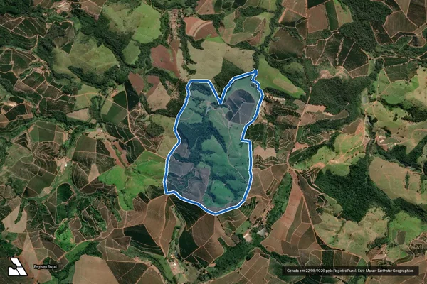 Imagem de satélite de Fazenda Santa Mônica - Parte 1 em Três Pontas - MG