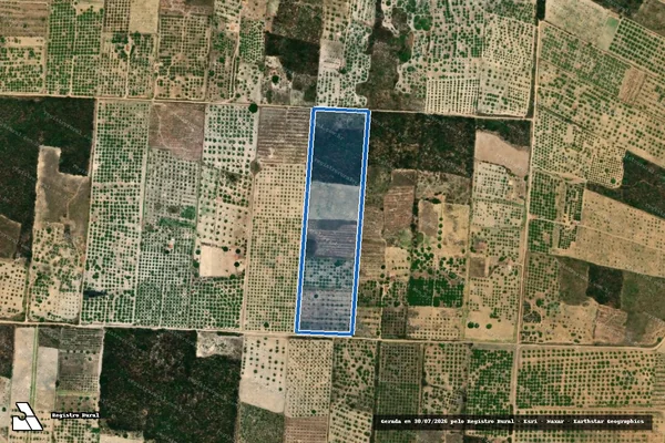 Imagem de satélite de PROJETO DE ASSENTAMENTO SERRA DO MEIO ? LOTE 48 - Parte 1 em Santana do Matos - RN