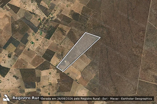 Imagem de satélite de P.A. POCO DA VOVO - LOTE 16 em Jaíba - MG