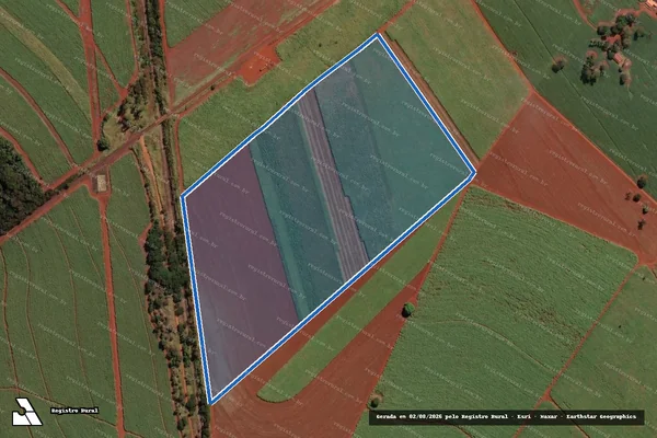 Imagem de satélite de SÍTIO SÃO SEBASTIÃO GLEBA II - Parte 1 em Sales Oliveira - SP