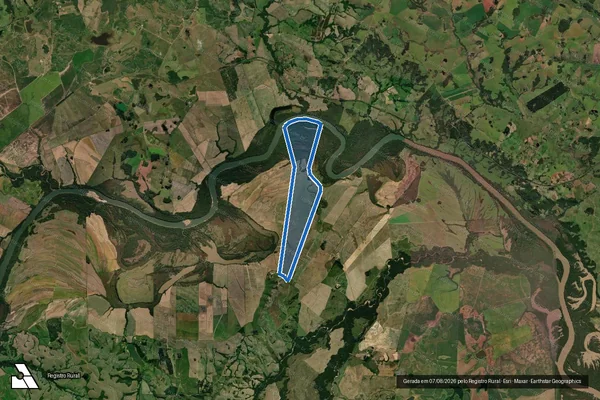 Imagem de satélite de Granja Maricá em Cachoeira do Sul - RS