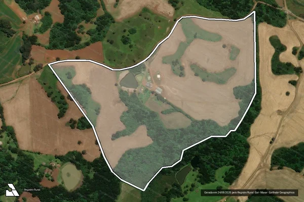 Imagem de satélite de FAZENDA NOSSA SENHORA DAS GRAÇAS - GLEBA 2 em Lages - SC