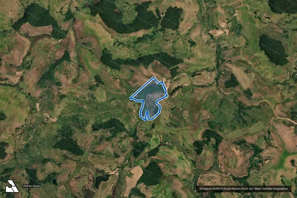 Imagem de satélite de FAZENDA JARDIM - Parcela 1 em Muriaé - MG