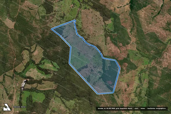 Imagem de satélite de Parte dos Lotes 36 e 38, Loteamento Ribeirão do Couro - Fazenda Taruma em Monte Santo do Tocantins - TO
