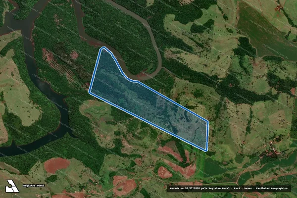 Imagem de satélite de MAT. 17.335- LR FAZENDA PESSOLI 04, IM. RIO DAS COBRAS - PARCELA 04 em Quedas do Iguaçu - PR