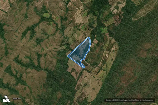 Imagem de satélite de Lote : 014 - PA Furnas do Buriti - 014 em Poconé - MT