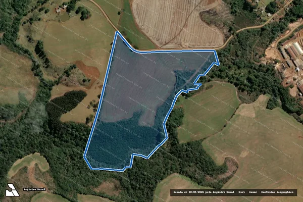 Imagem de satélite de FAZENDA ALTO BELA VISTA  - Matrícula 8.033-2 em Campos Novos - SC