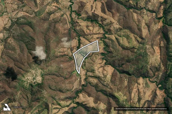Imagem de satélite de FAZENDA SANTA CRUZ - FAZENDA SANTA CRUZ Gleba 2 em Juramento - MG