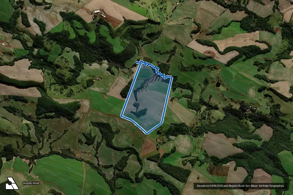 Imagem de satélite de FAZENDA SANTA FÉ - Única em Porto Barreiro - PR