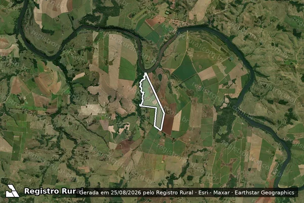 Imagem de satélite de Fazenda e Haras Vale Verde - Parcela 1 em Laranjal Paulista - SP