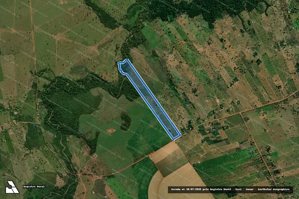 Imagem de satélite de P. A. SANTA HELENA II - LOTE 01 - Parte 1 em Mirassol d'Oeste - MT