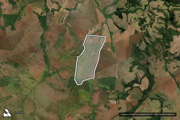 Imagem de satélite de Fazenda Vista Bela em Palestina de Goiás - GO