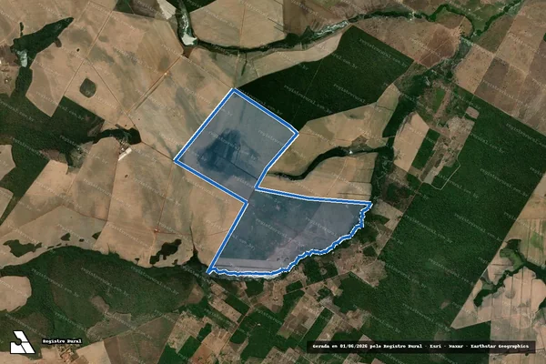 Imagem de satélite de FAZENDA BURITI - Parte 1 em Caseara - TO