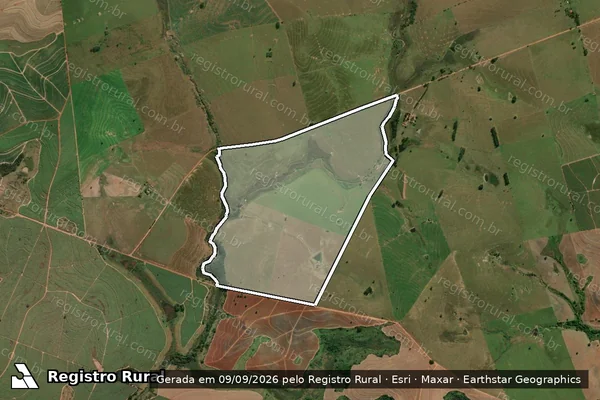 Imagem de satélite de FAZENDA OURO BRANCO - Fazenda Ouro Branco ? Gleba B em Flora Rica - SP