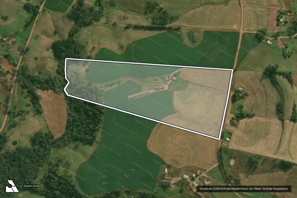 Imagem de satélite de Parte do Lote Rural nº 489 - Gleba 01 em Paraíso - SC