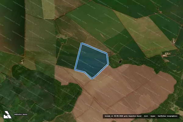 Imagem de satélite de FAZENDA SÃO PAULO - Parcela 1 em Aral Moreira - MS