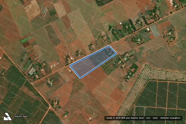 Imagem de satélite de FAZENDA LAMBARI LUGAR DENOMINADO FAZENDA OURO VERDE - Gleba B5 em Planaltina - GO