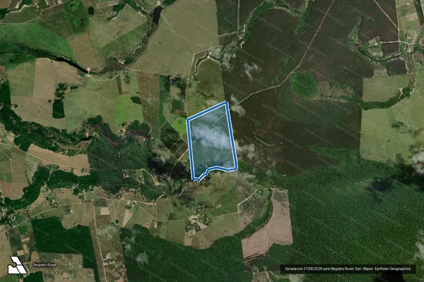 Imagem de satélite de FAZENDA BELA VISTA / GLEBA E em Teixeira de Freitas - BA