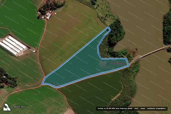 Imagem de satélite de LOTE RURAL Nº 17 - Parte 2 em Verê - PR