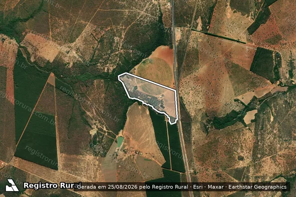 Imagem de satélite de FAZENDA CAPÃO DO ROCHA - - em Corinto - MG