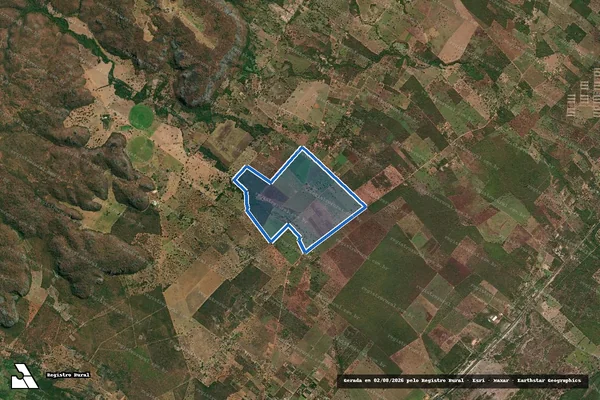 Imagem de satélite de FAZENDA SANTA CRUZ - GLEBA 01 em Januária - MG