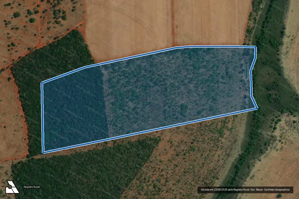 Imagem de satélite de Fazenda Veredas 2 - Matricula 8456 em Monte Alegre de Minas - MG