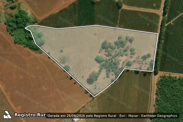 Imagem de satélite de Fazenda Santo Antonio do Pouso Alto - Parte 1 em Cristais Paulista - SP