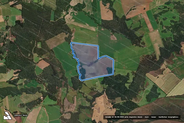 Imagem de satélite de FAZENDA BOA ESPERANÇA II - Matrícula 23197 em Paula Freitas - PR