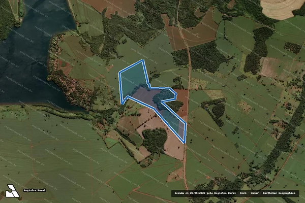 Imagem de satélite de FAZENDA SÃO GABRIEL - Matrícula 17344 em Água Comprida - MG