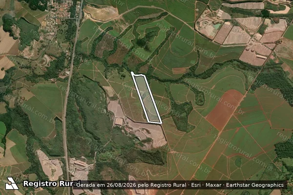 Imagem de satélite de Fazenda Santa Filomena - Matrícula nº 49.987 em Santa Gertrudes - SP