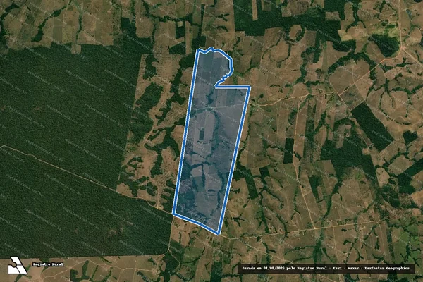 Imagem de satélite de GLEBA COLNIZA REMANESCENTE ? "VIII" - Area A em Colniza - MT