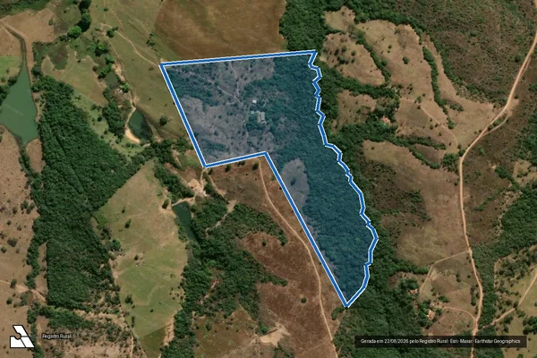 Imagem de satélite de FAZENDA MACAÚBA OU MELANCIAL - GLEBA 13 em Gameleira de Goiás - GO