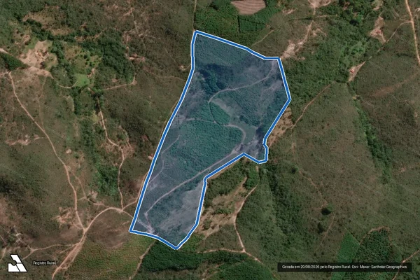 Imagem de satélite de Fazenda Grota do Paiol - Parte 1 em Itamarandiba - MG