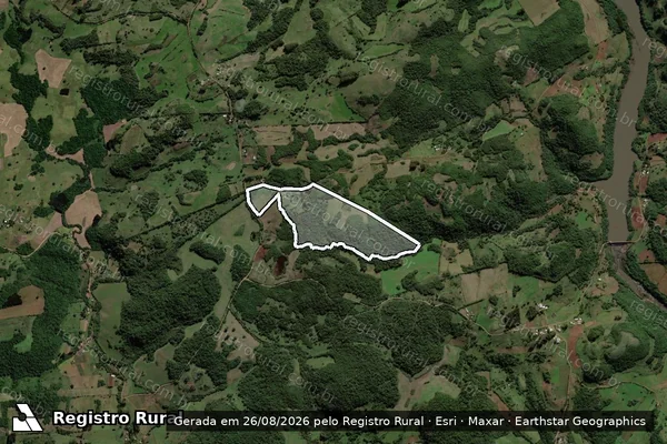 Imagem de satélite de PE Santos Reis - Lote 04A em Jaguari - RS