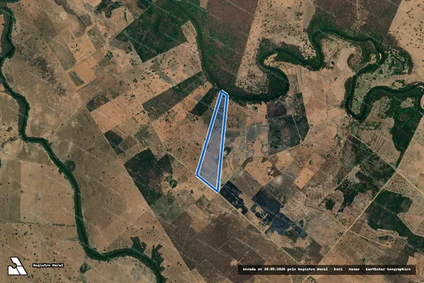 Imagem de satélite de Lote nº 27; P.A. Rio Corrente / Lote nº 27; P.A. Rio Corrente em Alvorada do Norte - GO