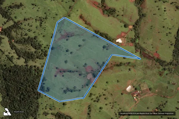 Imagem de satélite de FAZENDA BARRA GRANDE - GLEBA 01 em Inhumas - GO