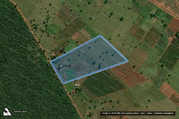 Imagem de satélite de Projeto de Assentamento Regência - Lote 23 - Lote 23 em Paulicéia - SP