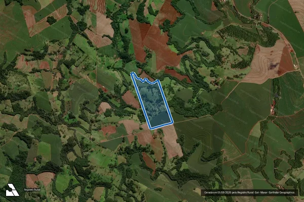 Imagem de satélite de Lote n° 43-A, Subdivisão do Lote n° 43 da Gleba 9-1ª, da Colonia Cantu - Parcela 1 em Nova Cantu - PR
