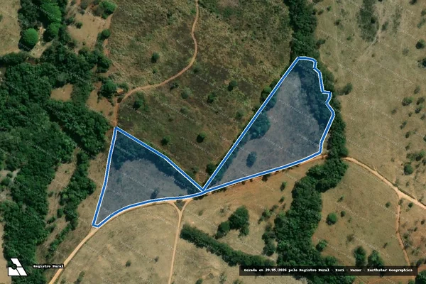 Imagem de satélite de FAZENDA PONTE E FAZENDA DOS GOMES - Parte 2 em Araújos - MG