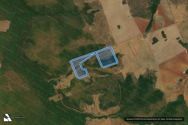 Imagem de satélite de Fazenda Santa Cecília-Gleba-A - Parte 1 em Água Boa - MT