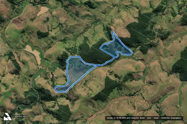 Imagem de satélite de Santa Clara - Parte 2-venda em Leopoldina - MG