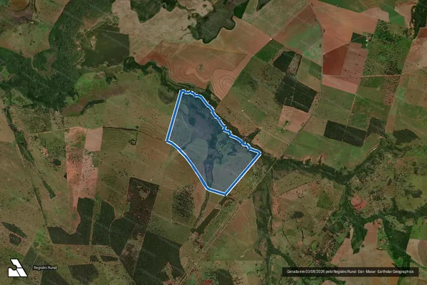 Imagem de satélite de Fazenda São Luiz II - Parte 1 em Rochedo - MS
