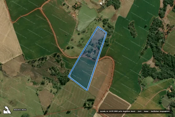 Imagem de satélite de FAZENDA SÃO BENEDITO - PARCELA 09 em São Jerônimo da Serra - PR